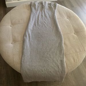 Strapless dress gray/with black